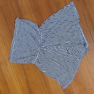 Striped Strapless romper